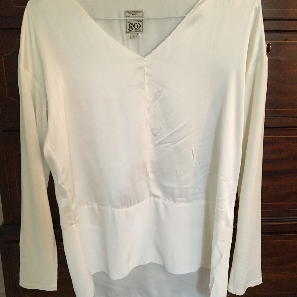 GoSILK ivory silk top